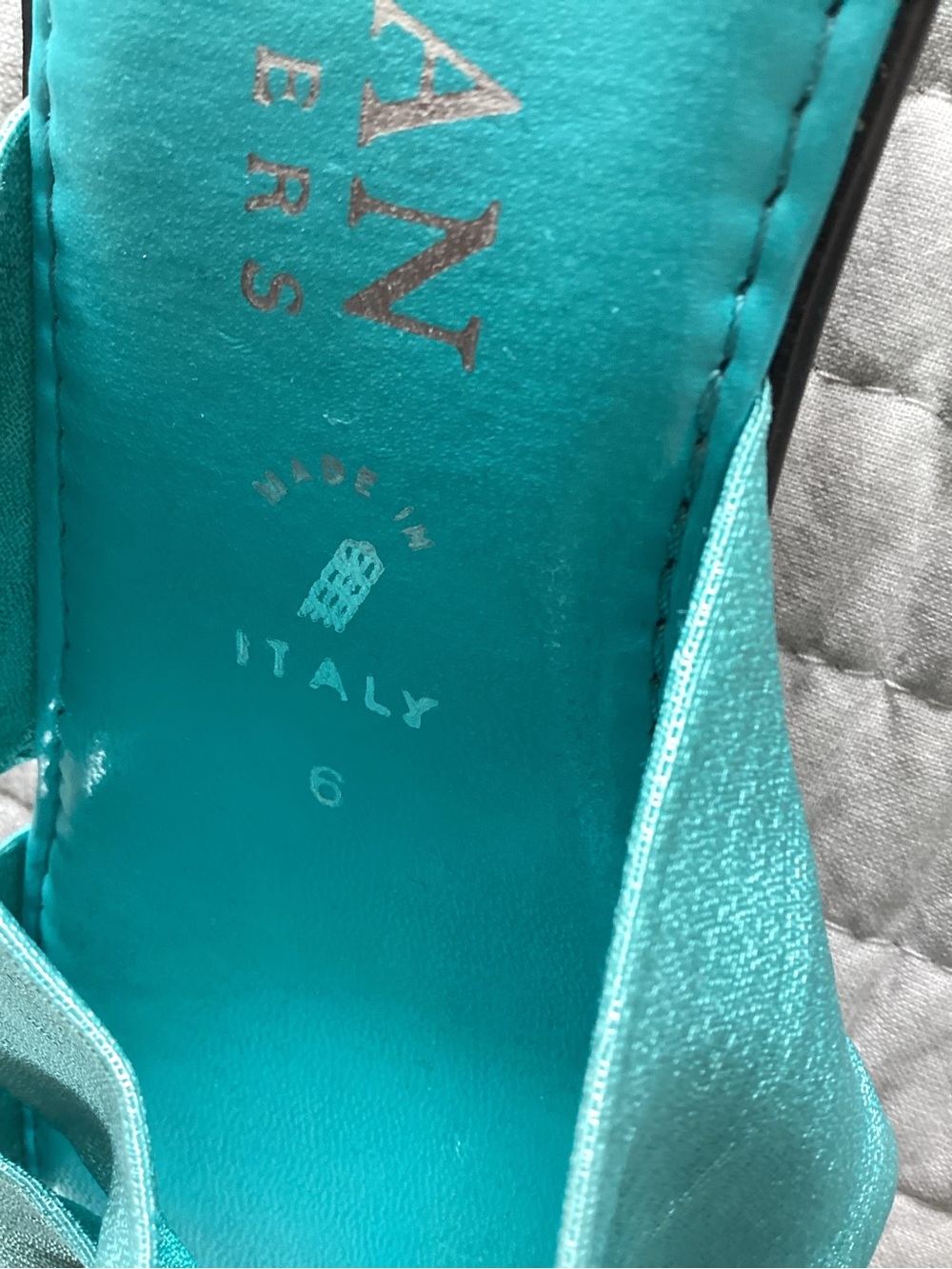Italian Shoemakers Teal Knot Wedge Sandals. NWT - Picture 3 of 4